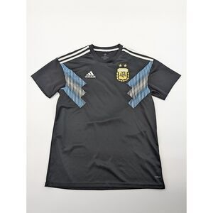 Argentina Soccer Jersey Mens Medium Black World Cup Away AFA Futbol